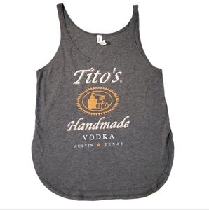 Tito's‎ Handmade Vodka Women's Gray Flowy Logo Tank Top Small